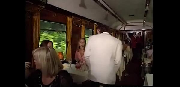  A sexy blonde MILF leads her man back to her compartment on a train